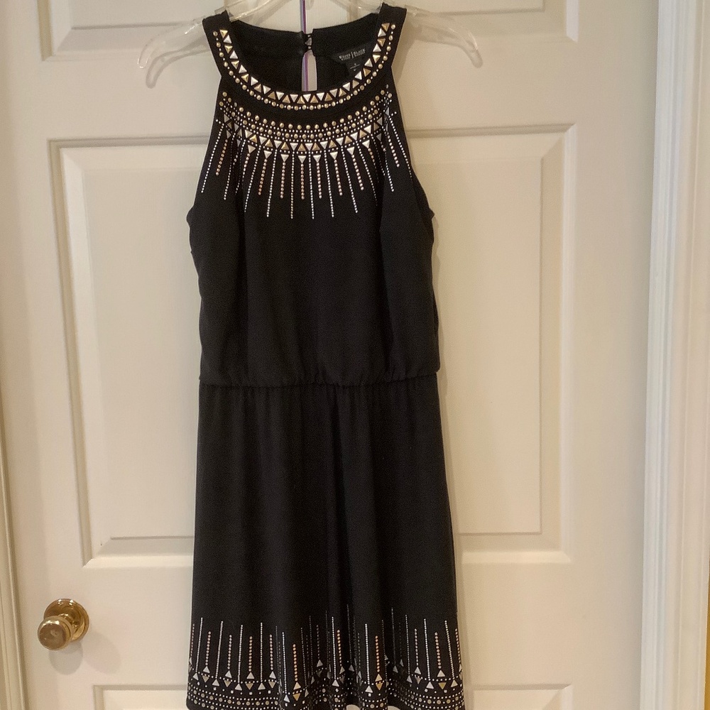 Embellished Little Black Dress WHBM Size Small